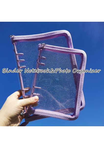 Nokta Stili A5 Köpekbalığı A5 A6 Fermuarlı Defter Fotoğraf Organizatörü Gevşek Yapraklı Kapak Günlük Bullet Şeffaf Pvc Ajanda Kırtasiye (Yurt Dışından) fiyatları