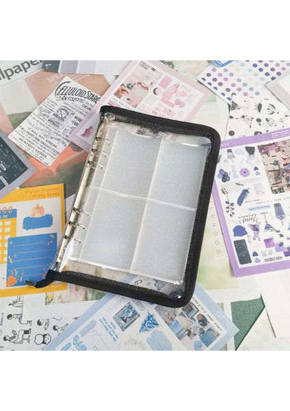 Nokta Stili A5 Köpekbalığı A5 A6 Fermuarlı Defter Fotoğraf Organizatörü Gevşek Yapraklı Kapak Günlük Bullet Şeffaf Pvc Ajanda Kırtasiye (Yurt Dışından) indirimleri