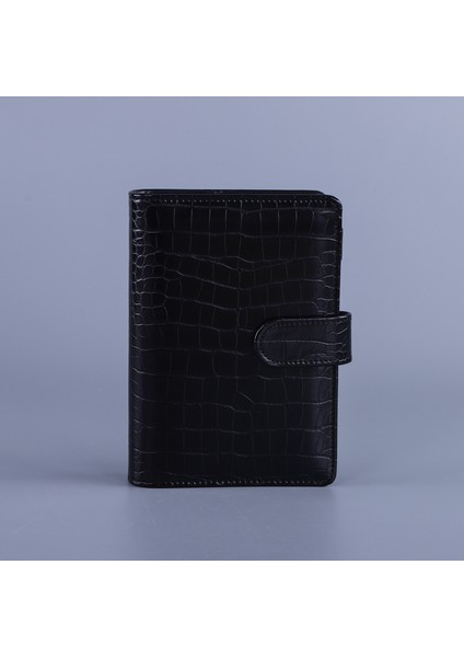 Siyah Stil A6 A5 A6 Macaron Lazer Renkli Timsah Desenli Yapışkan Defter Kapağı Günlük Ajanda Planlayıcı Kağıt Kapağı Okul Kırtasiye (Yurt Dışından)