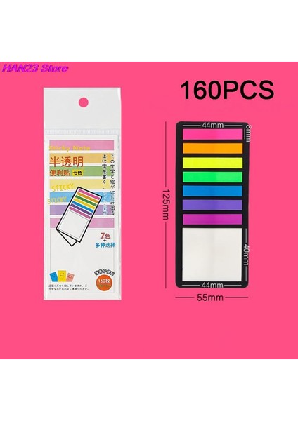 A2 Stili Sayfa Işaretleyici Planlayıcı Stickerları Ofis Okul Kırtasiye Renkli Şeffaf Floresan Indeks Sekmeler Bayraklar Yapışkan Not (Yurt Dışından)