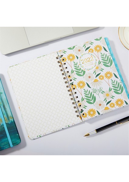 Çiçek Stili A5 Günlük Ajanda Spiral Organizatör Defter Hedef Alışkanlık Zaman Çizelgesi Okul Malzemeleri - Türkçe (Yurt Dışından) indirimleri