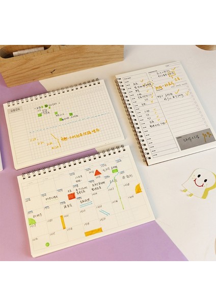 W Stili Planner Kitap Aylık Haftalık Günlük Ajanda Program Boş Günlük Kendin Yap Çalışma Defteri Çevre Dostu Kağıt Kırtasiye Okul Malzemeleri (Yurt Dışından) modelleri