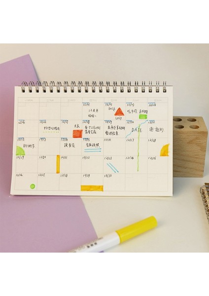 W Stili Planner Kitap Aylık Haftalık Günlük Ajanda Program Boş Günlük Kendin Yap Çalışma Defteri Çevre Dostu Kağıt Kırtasiye Okul Malzemeleri (Yurt Dışından) fırsatları