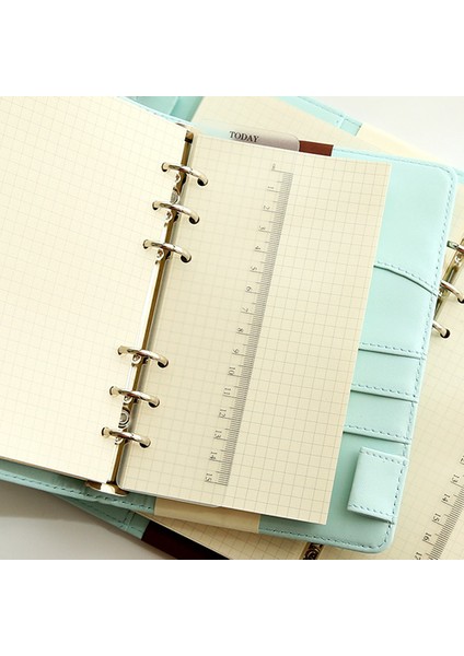 Cetvel Stili A5 Basit Tarzı Yarı Mat Ciltli Kayışlı A5 Planlayıcı Ofis Malzemeleri Içi Çıkarılabilir Çekirdekli A6 A7 Defter Günlük A6 A7 Defter Bürosu Malzemeleri (Yurt Dışından)