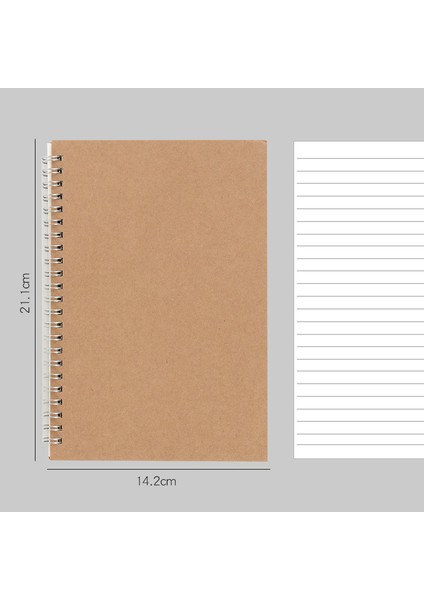 A5 Kurallı Stil 16KA5A6 Kahverengi Kapaklı Defter Nokta Kare Çizgili Boş Sayfalı Yaşlar Kağıt Günlük Yazma Planlayıcı Ofis Okul Malzemeleri Kırtasiye (Yurt Dışından)