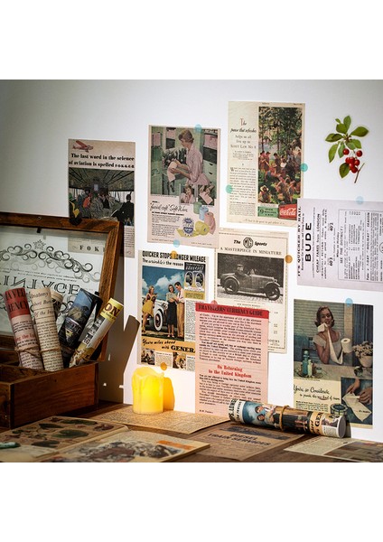 Fuguguanggao Tarzı 60 Yapraklı Memo Blokları Yapışkan Notlar Zamanda Yolculuk Retro Kağıt Günlüğü Scrapbooking Etiketler Junk Journal Okul Kırtasiye Defteri (Yurt Dışından) indirimleri