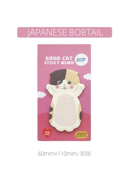 Japon Bobtaıl Stili Sevimli Çizgi Kedi Yapışkanlı Notlar Defteri Günlük Kırtasiye Flake Scrapbook Dekoratif Sevimli N Defa Yapışkanlı Planlayıcı (Yurt Dışından)