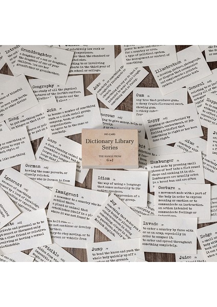 Gj Tarzı Vintage Retro Tarzı Sözlük Kütüphane Hatıra Scrapbooking Kağıdı Eski Moda Kırtasiye (Yurt Dışından)