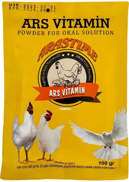 Ars Vitamin "ars Vitamin - Yumurta Piliçleriniz Için Maksimum Verim ve Sağlık