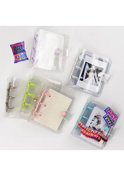 Kolye Tasarımı 11CM x 10CM Mınkys Sevimli Parıltılı Taşlı Mini Cep 3 Halkalı Günlük Defter Ajanda Dıy Fotoğraf Kartı Bağlayıcı Kore Okul Kırtasiye - E-Ticaret Başlığı (Yurt Dışından) fiyatları