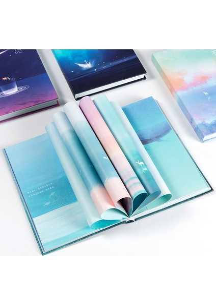 C3 228 Sayfa Stili 19.4X13CM 224 Sayfa Yıldızlı Gökyüzü Günlüğü Kişiselleştirilmiş Yaratıcı Renkli Sayfa Illüstrasyon Sevimli Defter Öğrenci Kılavuzu Defter Not i (Yurt Dışından) modelleri