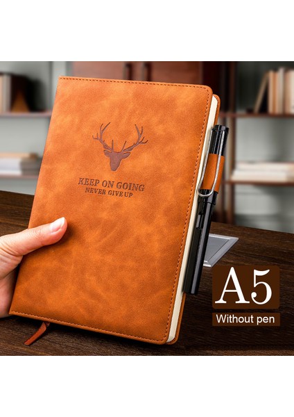 Kahverengi (Kalem Yok) Stili Iş Ofisi Retro Vintage Kağıt Defter Günlük Okul Kırtasiye (Yurt Dışından)