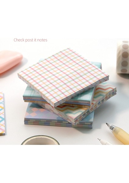 C Stili 80 Sayfa Sevimli Jk Izgara Çizgili Yapışkan Notlar Memo Pad Scrapbooking Dıy Malzeme Kağıt Sanat El Sanatları Notlar Mesaj Almak (Yurt Dışından)