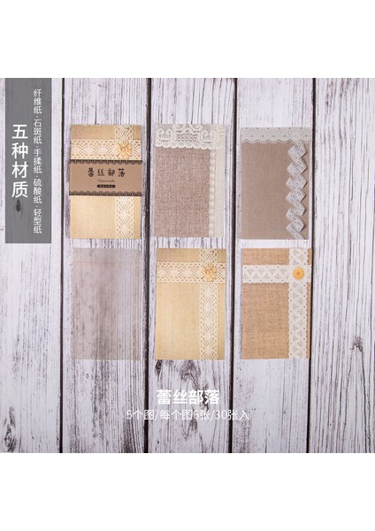E Stili Dimeets Siyah Beyaz Vintage Dantel Malzeme Kağıdı Yazılabilir Retro Not Defteri Dıy Günlüğü Dekorasyon Scrapbooking Aksesuarları (Yurt Dışından)