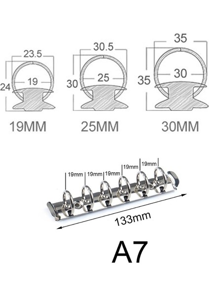 Gümüş A7 25MM Stili A7 Boyutlu Metal Spiral Halkalı Defter Klipsi 2 Çift Vida Ile Günlük Ajanda Dosya Klasör Klipleri (Yurt Dışından) modelleri
