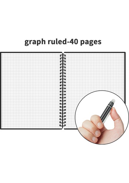 A5-Noktalı Çizgili Stil Yenilikçi Yeniden Kullanılabilir Defter A4 Silinebilir Tel Spiral Defter Çizim Defterleri Uygulama Depolama Ofis Çocuk Hediye (Yurt Dışından)