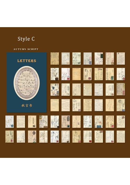 C Stili Bay Kağıt 12 Tasarım Not Defteri Yapraklı Retro Tarz Ortaçağ Kutu Yazma Etiket Ofis Aksesuarı Kırtasiye Okul Malzemeleri (Yurt Dışından)