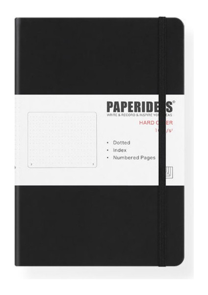 Siyah Stil Sert Kapaklı A5 Noktalı Defter 100G 5.7x8 Retro Bantlı Şeker Renkli Günlük Defter Ajandası Bujo (Yurt Dışından)