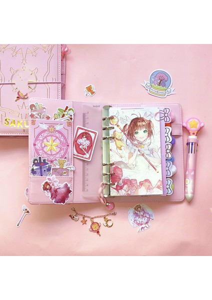 Bir Stil Yazın Japon Sakura Yapraklı Günlük Defter Sevimli Seyahat Ajandası Spiral A6 Günlük Planlayıcı Organizatör Mermi Pembe Defter (Yurt Dışından) modelleri