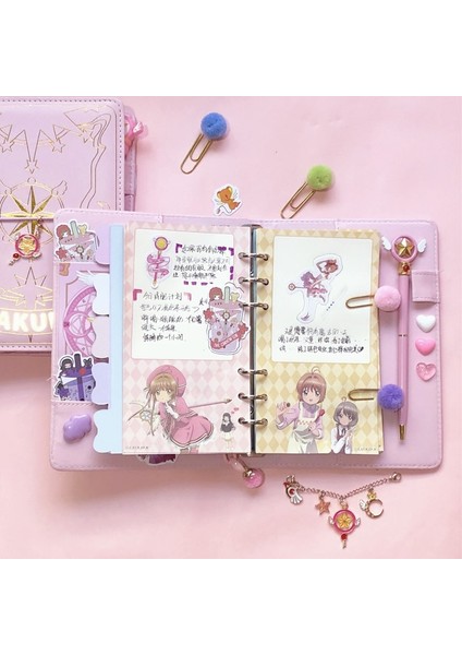 Bir Stil Yazın Japon Sakura Yapraklı Günlük Defter Sevimli Seyahat Ajandası Spiral A6 Günlük Planlayıcı Organizatör Mermi Pembe Defter (Yurt Dışından) fırsatları