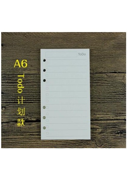A6 Yapılacaklar Stili Filofax Günlük Planlayıcı Iç Sayfaları Yedek Ofis Aksesuarları Takviye Defter Kağıdı (Yurt Dışından)
