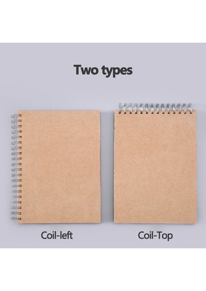 H164-A4-SOL Stil A3AKAK Kraft Kağıdı Defter Spiral Sanat Defteri Boş Sayfalar 160GSM Sert Kapak Okul Malzemeleri Kalem Çizim Not Defteri (Yurt Dışından) fırsatları