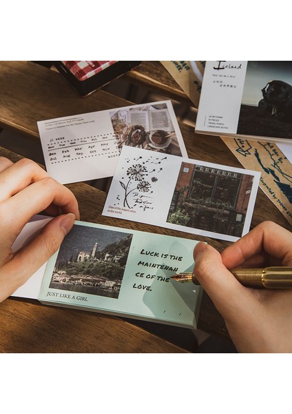 Bir Stil Yoonfueetspack Vintage Memo Blokları Çıkartma Yapışkan Notlar Için Günlük Defter Scrapbooking Malzeme Kağıt Kawaii Not Defteri Ajanda (Yurt Dışından) fırsatları