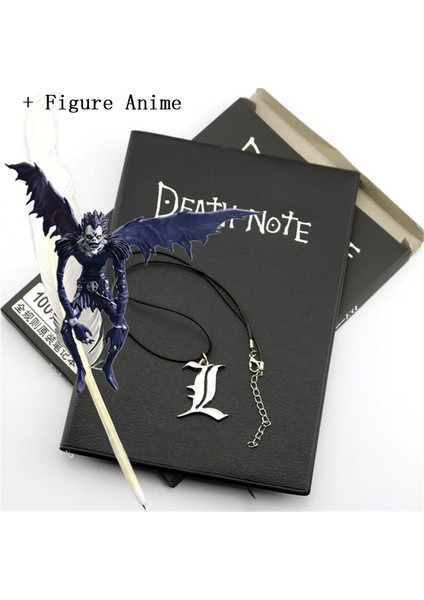 No.8 Stili A5 Ölüm Defteri Seti A5 Anime Death Note Defter Seti Deri Günlük ve Kolye Tüy Kalem Defter Death Note Pad Hediye Için D40 (Yurt Dışından)