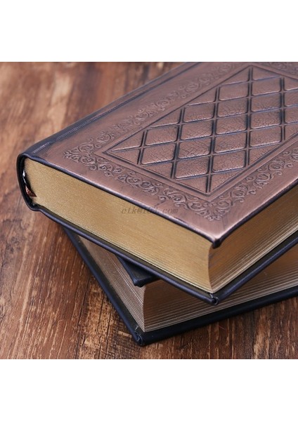 Bronz Tarzı Deri Retro Vintage Günlük Defter Dergi Not Defteri Boş Sert Kapak Defter Kağıt Kırtasiye Seyahat Okul Öğrenci Hediyeleri (Yurt Dışından) fırsatları