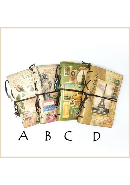 E-A6 Stili A5 Vintage Kırtasiye Pu Deri Defter Yaratıcı Kraft Kağıt Planlayıcı Defter Ajandası Günlük Defterler (Yurt Dışından)