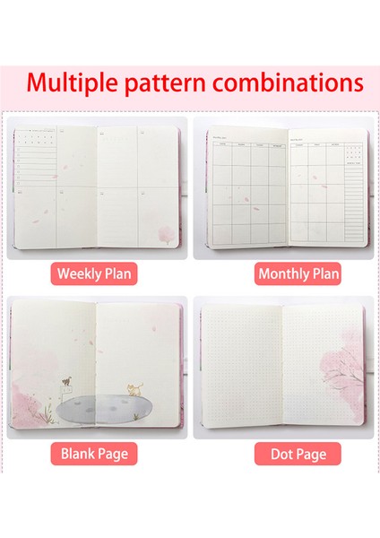Stil 4 Stil A5 Okul Için Ajanda Öğrenci Planner Defterleri Bullet Journal Defter Sevimli Günlük Ajanda Ofis Malzemeleri (Yurt Dışından) fırsatları