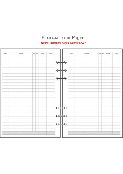 Finansal Tarz A7 Renkli Defter Indeks Sayfası Mat Kapak Spiral Günlük Planlayıcı Kağıt Not Defteri Kategori Sayfaları Kırtasiye (Yurt Dışından)