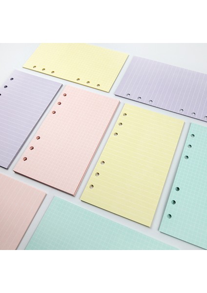 Mor Çizgi Stili A5 40 Sayfa A5A6 6 Halkalı Spiral Defter Renkli Dolgu Kağıdı El Kitabı Iç Sayfalar Iç Çekirdek Kawaii Kırtasiye Okul Malzemesi (Yurt Dışından)