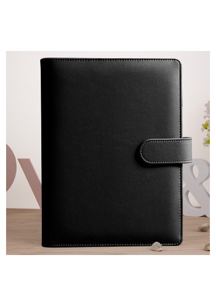 Hongliang Shop C SIYAH190X130MM Stili A6 Suni Deri Gevşek Yaprak Defter Kapağı Makaron Rengi Kendin Yap Ajanda Planlayıcı Kapağı 6 Halkalı Defter Kapağı Kırtasiye (Yurt Dışından)