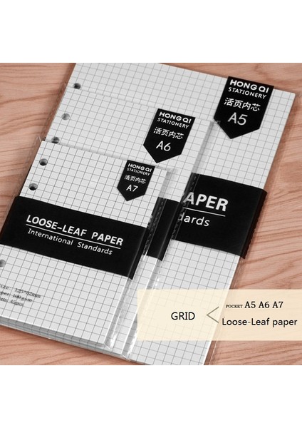 Izgara Stili A5 A5A6A7 Spiral Defter Ajanda Aylık Haftalık Planlayıcı Altı Delik Standart Gevşek Yaprak Ofis Okul Kırtasiye (Yurt Dışından)