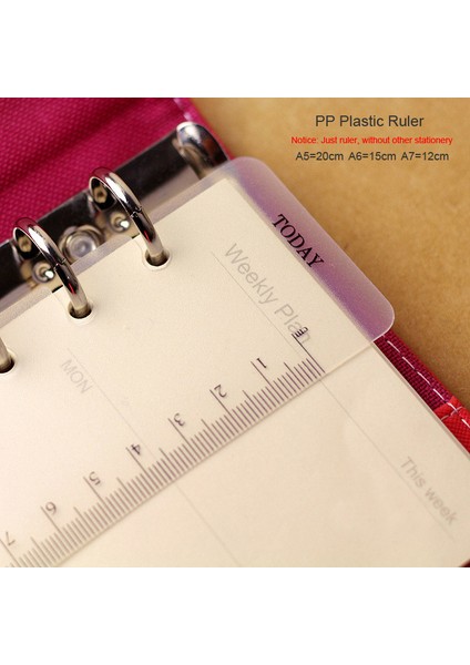 Cetvel Stili A5 Pvc A5 A6 A7 Spiralli Defter Kapaklı Ayrı Defter Halkalı Defter Dolgu Kağıdı Ayrı Planlayıcı Alıcı Çanta Kart Depolama (Yurt Dışından)