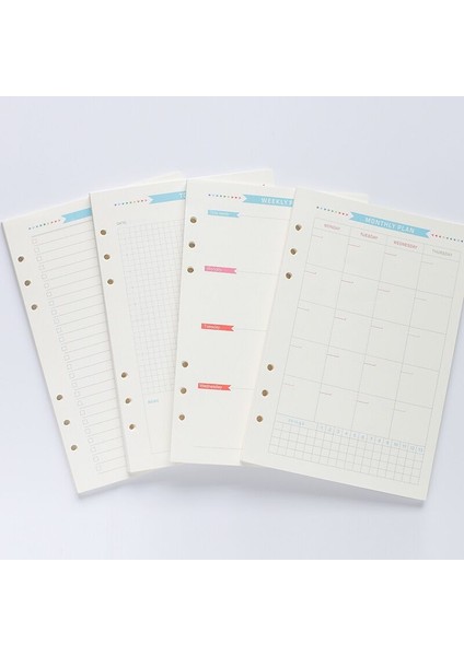 A5 A6 Yapışkan Dizin Stili A6 Mınkyeet A5A6 6 Halka Kağıt Dolumu Gezgin Defter Iç Sayfası Haftalık Aylık Izgara Ajanda Okul Kırtasiye (Yurt Dışından) modelleri