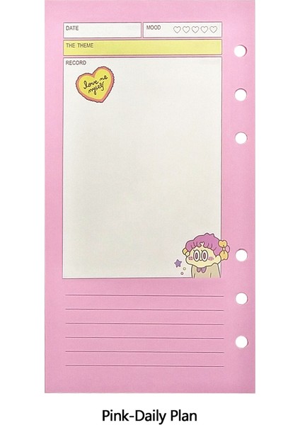 45 Adet-08 Tarzı 45 Sayfa A6 Defter Kağıdı Yenileme 6 Delikli Spiral Ciltli Sevimli Tavşan Ayı Içindekiler Günlük Aylık Haftalık Ajanda (Yurt Dışından)