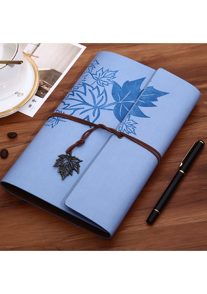 Açık Mavi Tarzı A5 Seyahatçiler Için Vintage Defter Pu Deri Boş Kraft Günlük Not Defteri Dergi Defteri Kırtasiye Okul Ofis Malzemeleri A7A6A5 (Yurt Dışından)
