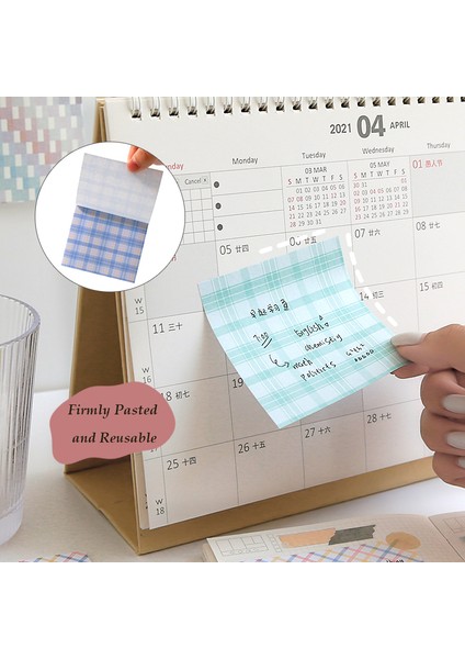 B Tarzı 80 Sayfa Sevimli Jk Izgara Çizgili Yapışkan Notlar Memo Pad Scrapbooking Dıy Malzeme Kağıt Sanat El Sanatları Notlar Mesaj Almak (Yurt Dışından)
