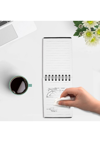 C 1 Adet B7 Siyah Stil A7 Newyes Silinebilir Defter Mini A7 Kağıt Yeniden Kullanılabilir Akıllı Mikrodalga Dalgası Bulut Silme Defter Taşınabilir Günlük Ofis Okul Çocuklar Hediye (Yurt Dışından)