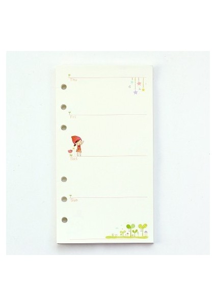 Haftalık Planlayıcı Stili A5 A5 A6 Gevşek Yapraklı Defter Kağıdı Dolum Spiral Bağlayıcı Içindekiler Sayfası Günlük Aylık Haftalık Ajanda (Yurt Dışından)