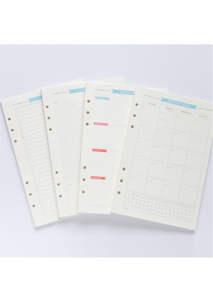 A5 Günlük Stil 40 Sayfa A5A6 6 Halkalı Defter Dolgu Sayfaları Haftalık Aylık Planlayıcı Yapılacaklar Listesi Gezgin Defteri (Yurt Dışından) modelleri
