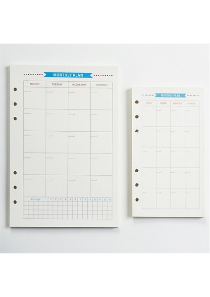 A6 Aylık Plan Stili 40 Sayfa A5A6 6 Halkalı Defter Dolgu Sayfaları Haftalık Aylık Planlayıcı Yapılacaklar Listesi Gezgin Defteri (Yurt Dışından) fiyatları