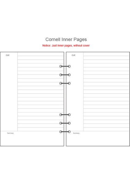 Cornell Tarzı A7 Renkli Defter Indeks Sayfası Mat Kapak Spiral Günlük Planlayıcı Kağıt Not Defteri Kategori Sayfaları Kırtasiye (Yurt Dışından)