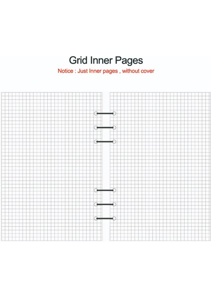 Izgara Stili A5 Şeffaf Halka Bağlı Defter A6 A5 Not Defteri Günlük A5 Ajanda Ofis Malzemeleri (Yurt Dışından)