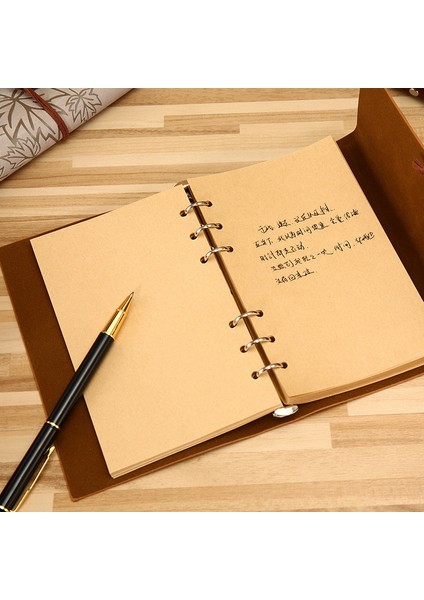 Yeşil Stil A6 Seyahatçiler Için Vintage Defter Pu Deri Boş Kraft Günlük Not Defteri Dergi Defteri Kırtasiye Okul Ofis Malzemeleri A7A6A5 (Yurt Dışından)
