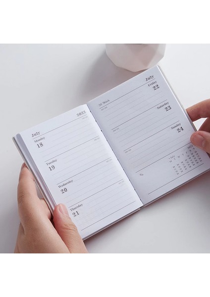 H02 Stili A7 Mini Defter Günler Taşınabilir Cep Not Defteri Günlük Haftalık Ajanda Planlayıcı Defterler Kırtasiye Ofis Okul Malzemeleri (Yurt Dışından)