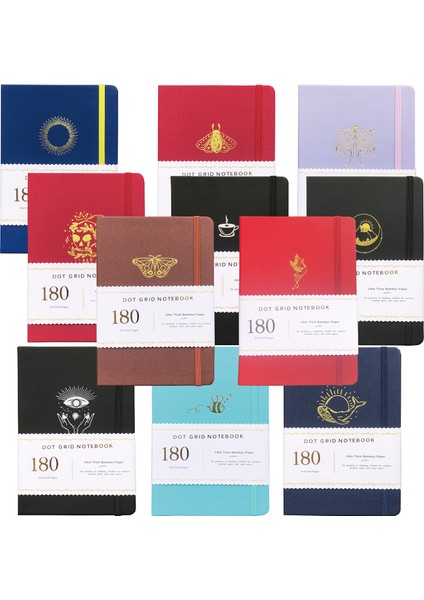 Kahverengi Tarzı 180GSM Bambu Kağıt Buke A5 Noktalı Ajanda Bujo Nokta Izgara Defter, 180GSM Bambu Kalın Beyaz Kağıt, 5*5mm Noktalı Sayfalar Su Geçirmez Sert Kapak (Yurt Dışından) fırsatları