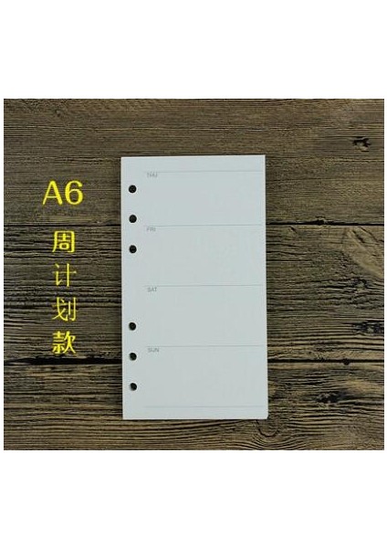 A6 Haftalık Plan Stili Filofax Günlük Planlayıcı Iç Sayfaları Yedek Ofis Aksesuarları Takviye Defter Kağıdı (Yurt Dışından)